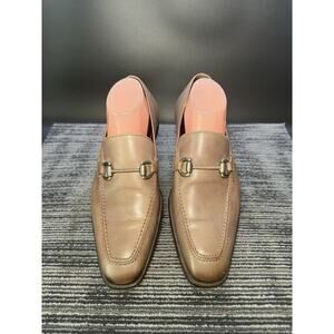 MEZLAN Men's Size 9.5M Gray/Brown Leather Horsebit Loafer Handmade in Spain/#B/